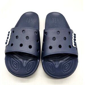 CROCS UNISEX SLIDERS Slip on Sandals Navy W 7/M 5
